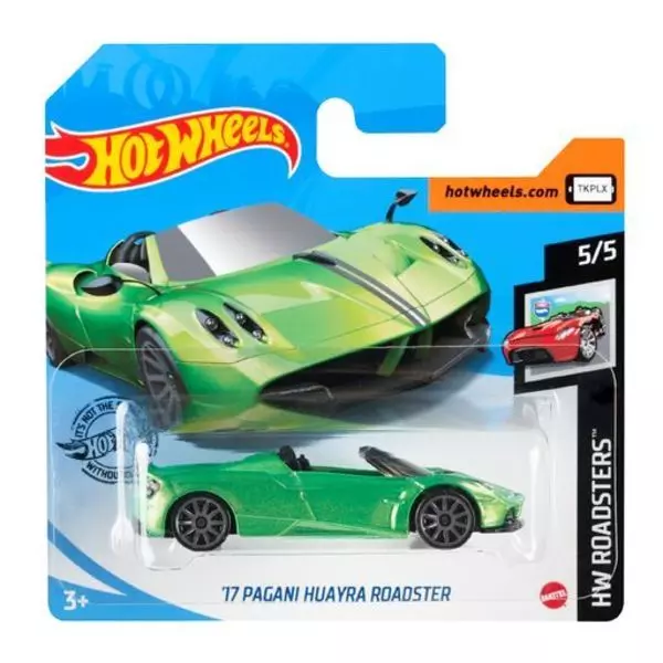 Hot Wheels: Mașinuță 17 Pagani Huayra Roadster - verde