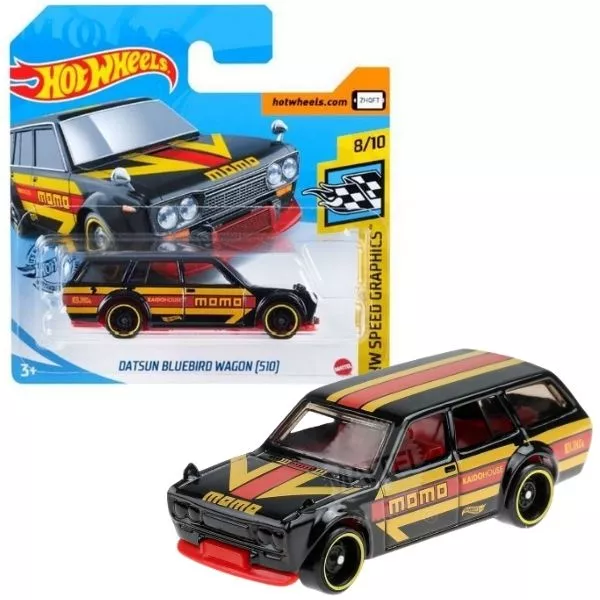 Hot Wheels: Datsun Bluebird Wagon (510) kisautó - fekete