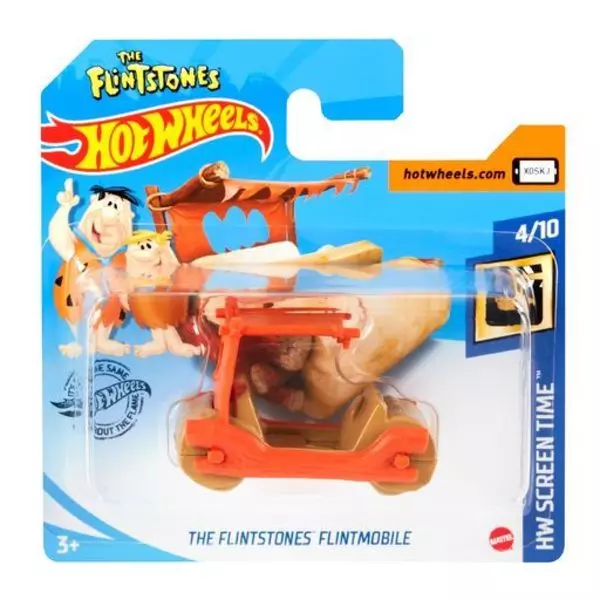 Hot Wheels: Mașinuță The Flintstones Flintmobile - portocaliu