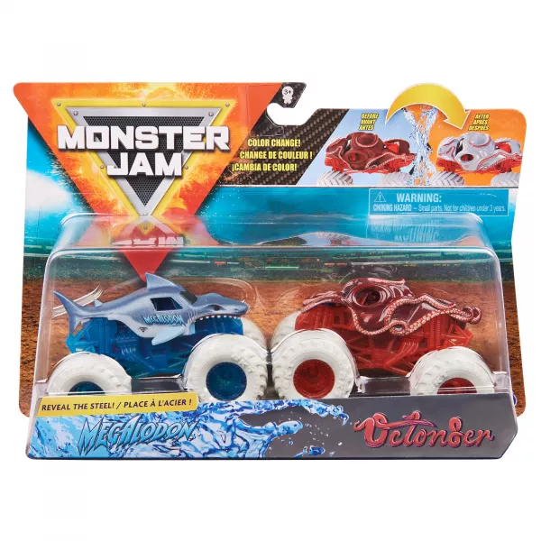Monster Jam: Megalodon și Octonber - set cu 2 mașinuțe