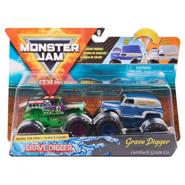 Monster Jam: Grave Digger és színváltós Grave Digger 2 darabos kisautó szett