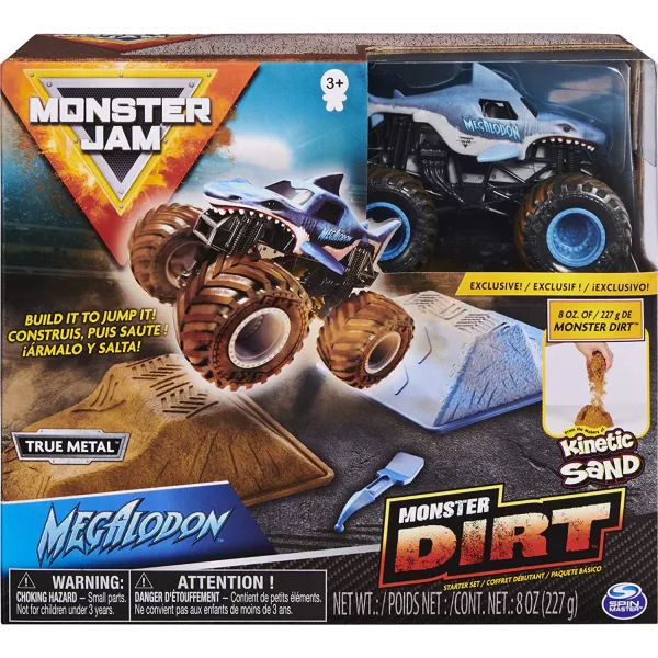 Monster Jam: Megalodon kezdőszett kinetikus homokkal