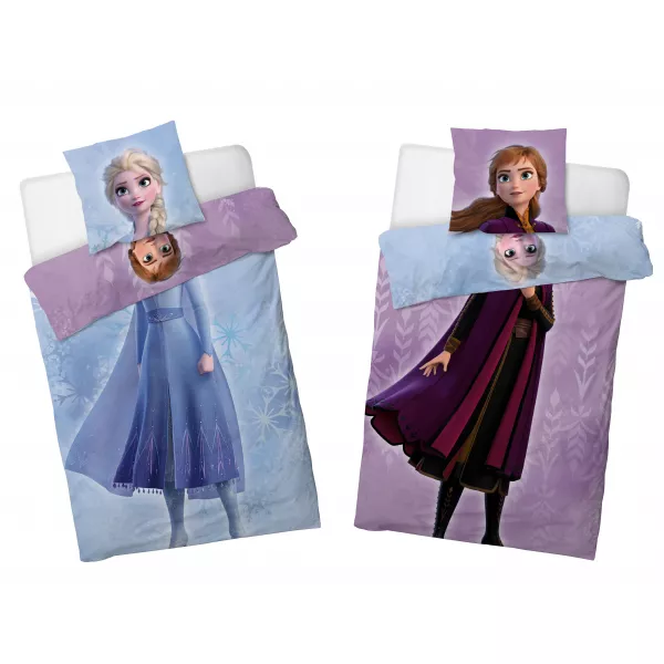 Jégvarázs: Elsa és Anna kétoldalú ágyneműhuzat garnitúra