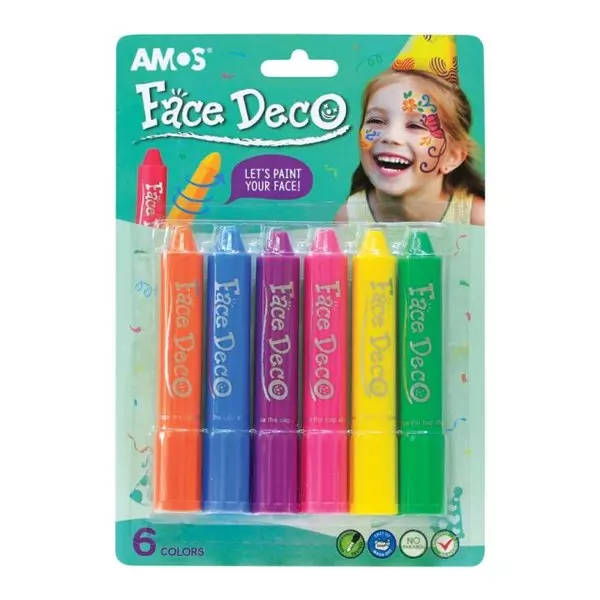 Amos: Vopsea de față - 6 culori pastelate