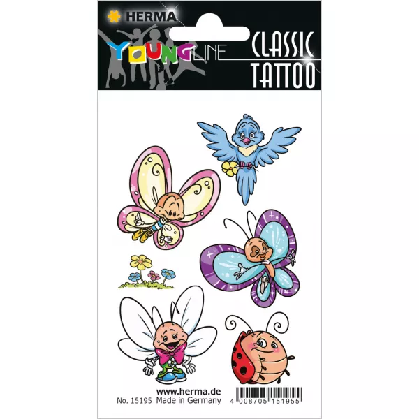 Herma: Stickere tatuaje - Fluturi și prietenii lor