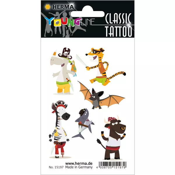 Herma: Stickere tatuaje - Animale pirați