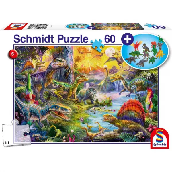 Schmidt: Dinoszauruszok 60 db-os puzzle ajándék dinókkal