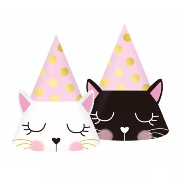 Juego de 6 gorros con diseño de gato - dos tipos