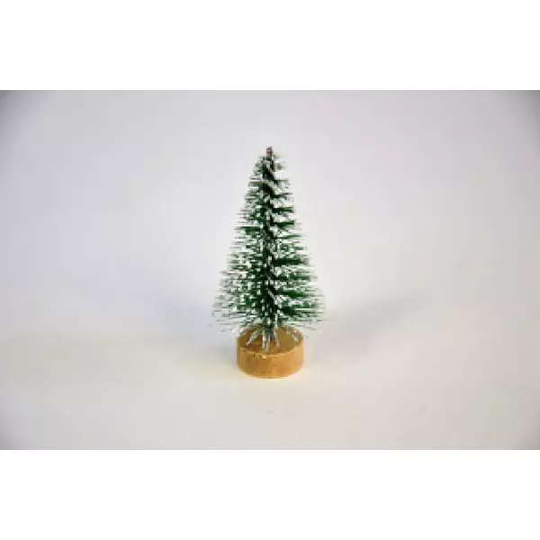 Zöld fenyőfa fa talppal - 8 cm, 5 db/cs