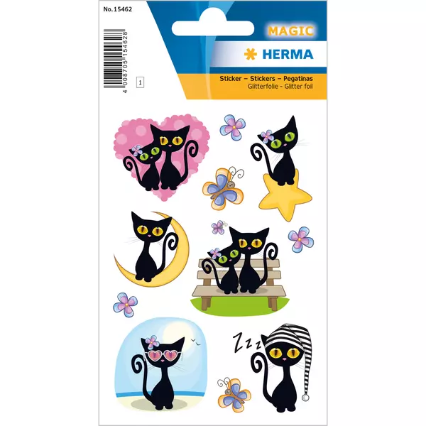 Herma: Stickere cu model pisică neagră