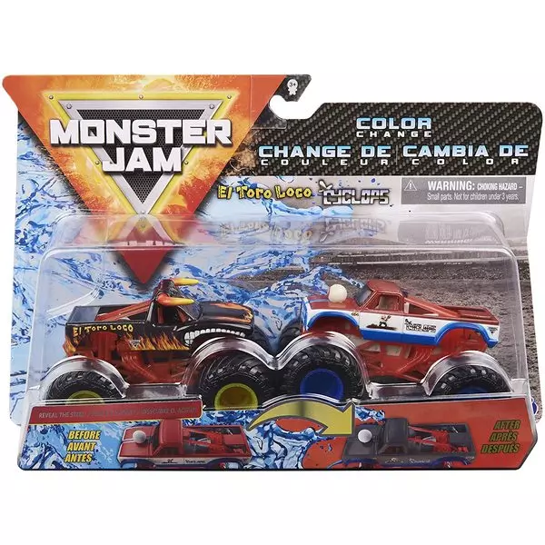 Monster Jam: 2 darabos színváltós autók - El Toro Loco Negro és Cyclops