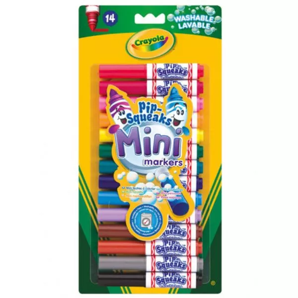 Crayola: Pip-Squeaks kimosható filctoll készlet - 14 db-os