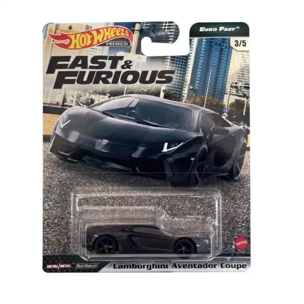 Hot Wheels: Halálos Iramban - Lamborghini Aventador Coupé kisautó - fekete