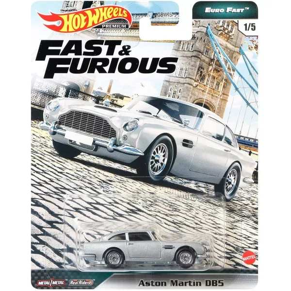 Hot Wheels: Fast and Furious - Mașinuță Aston Martin DB5 - gri argintiu