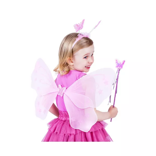 Rózsaszín pillangó jelmez szett - 98-104 cm