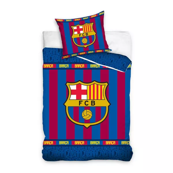 FC Barcelona: lenjerie de pat cu 2 piese - roșu-albastru