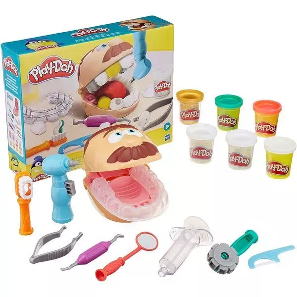 Play-Doh: Fogászat és fogszabályzás gyurmaszett 6 tégely gyurmával