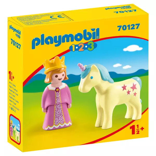 Playmobil 1.2.3: Prințesă cu unicorn 70127
