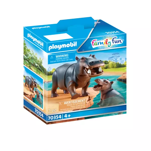 Playmobil: Hipopotam cu pui 70354