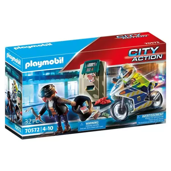 Playmobil City Action: Cu motocicletă pe urmele unui hoț de bani 70572