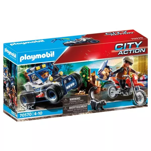 Playmobil City Action: Mașină Off-Road de poliție în urma hoțului de bijuterii