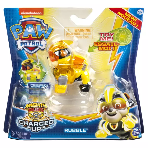 Paw Patrol: Charged Up - Figurină Rubble Mighty Pups