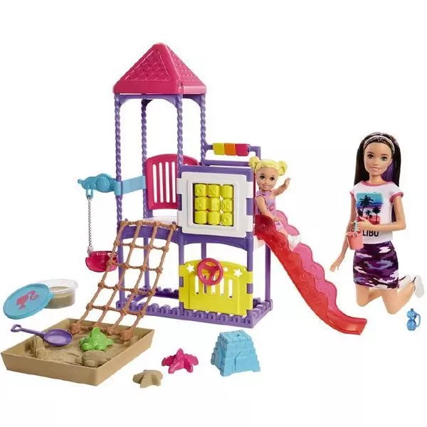 Barbie bébiszitter játszótér szett Skipper babával - CSOMAGOLÁSSÉRÜLT