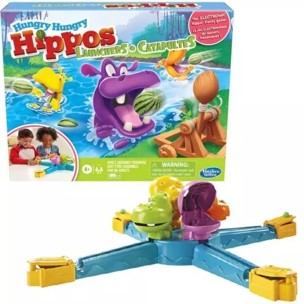 Hipopotami înfometați cu catapultă - joc de societate
