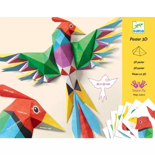 Djeco: Amazonie - Poster 3D Pasăre a paradisului