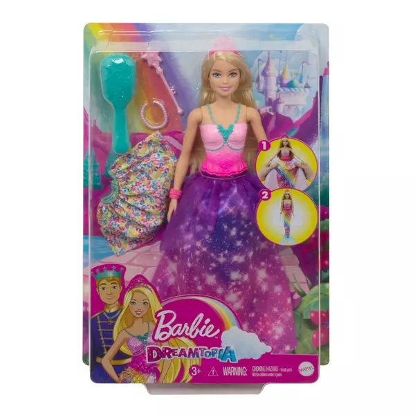 Barbie Dreamtopia: Păpușă Barbie 2-în-1