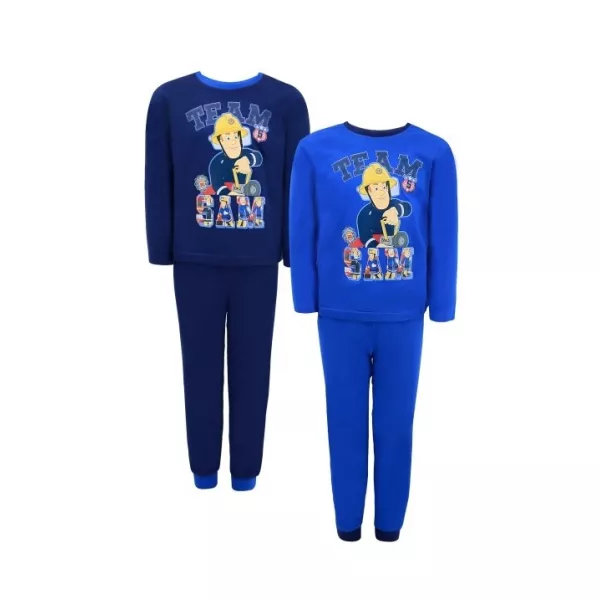 Pompierul Sam: pijama cu mânecă lungă - 110 cm, disponibil în două nuanțe de albastru