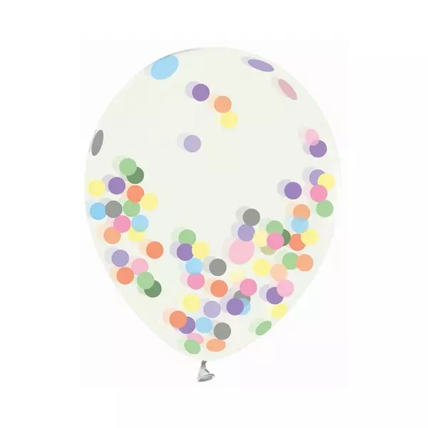 Set de 4 baloane umplute cu confeti colorate - 30 cm