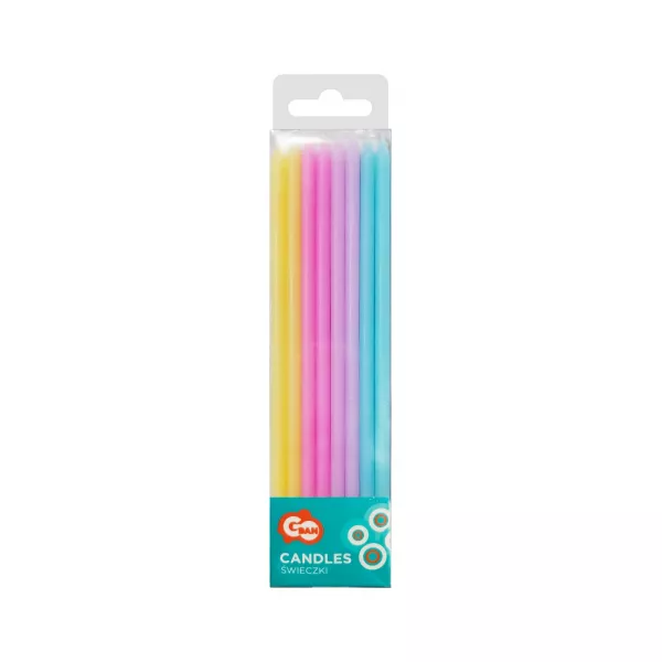 Pasztell színű gyertya csomag vegyes színekben - 16 db-os