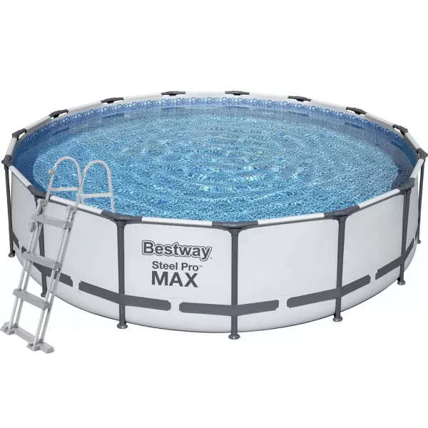 Bestway: Steel Pro MAX Set fémvázas medence létrával és vízforgatóval - 488 x 122 cm