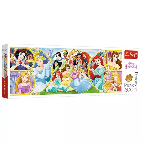 Trefl: Prințesele Disney - puzzle panoramă cu 500 piese