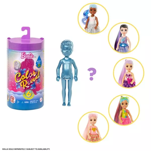 Barbie: Color Reveal Chelsea Păpușă surpriză - Magia strălucirii
