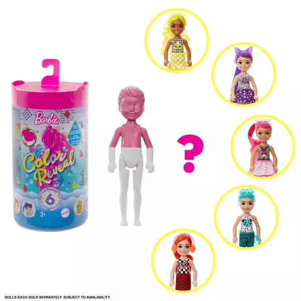 Barbie: Color Reveal Chelsea Păpușă surpriză - Culori trendy