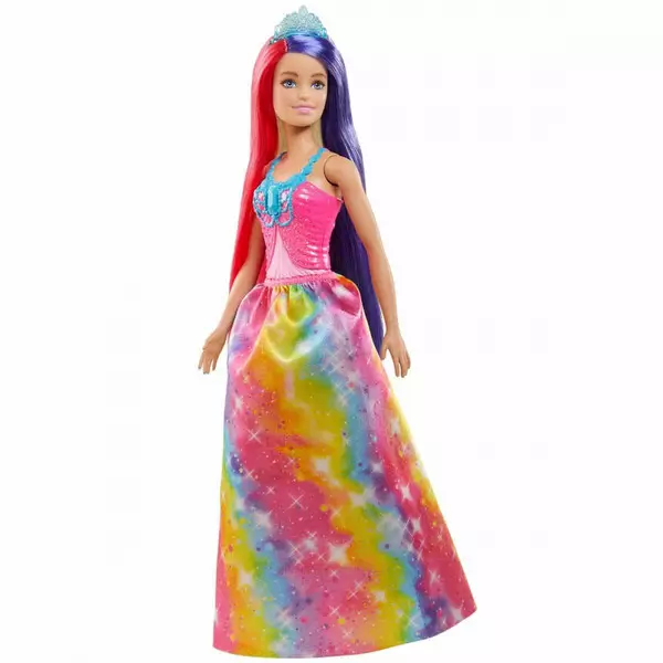 Barbie Dreamtopia: Păpușă cu coafură magica - prințesă
