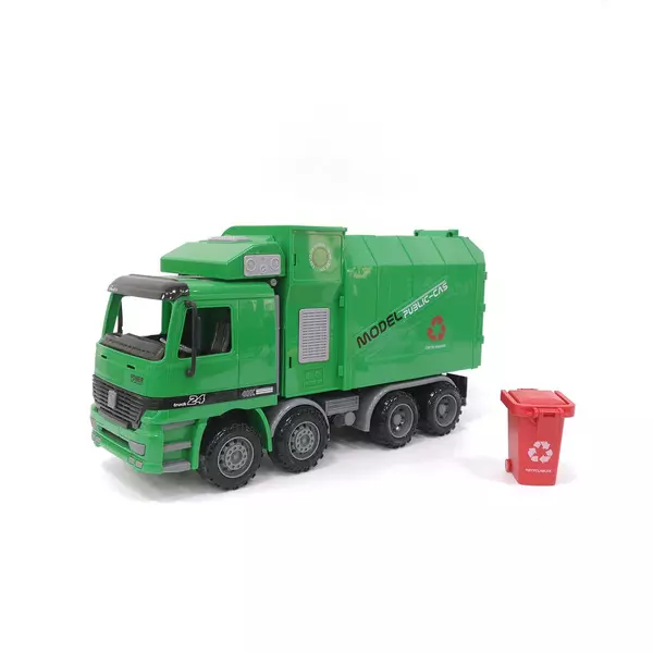Zöld kukásautó - 41 cm - CSOMAGOLÁSSÉRÜLT