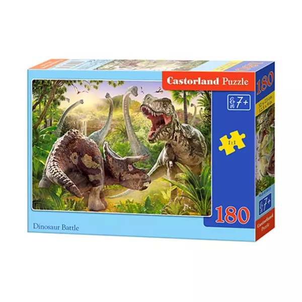 Castorland: Lupta dinozaurilor - puzzle cu 180 piese