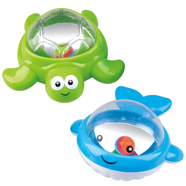 Playgo: Jucărie de baie pentru bebeluși - balenă și broască țestoasă