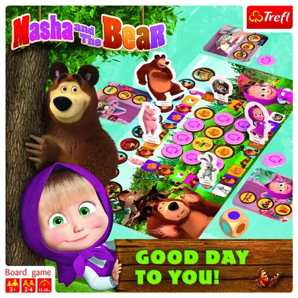 Trefl: Masha and the Bear: O zi bună! - joc de societate cu instrucțiuni în lb. maghiară