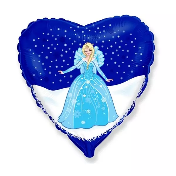 Frozen: Elsa Balon folie în formă de inimioară - 46 cm