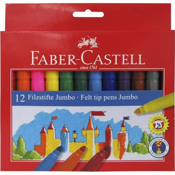 Faber-Castell: Jumbo filctoll készlet - 12db-os
