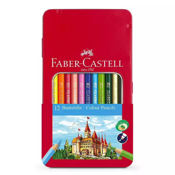 Faber-Castell: Színes ceruzakészlet - 12 db-os, fémdobozos