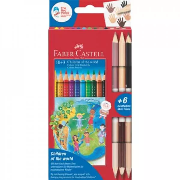Faber-Castell: Grip háromszögletű 10+3 darabos színes ceruza készlet