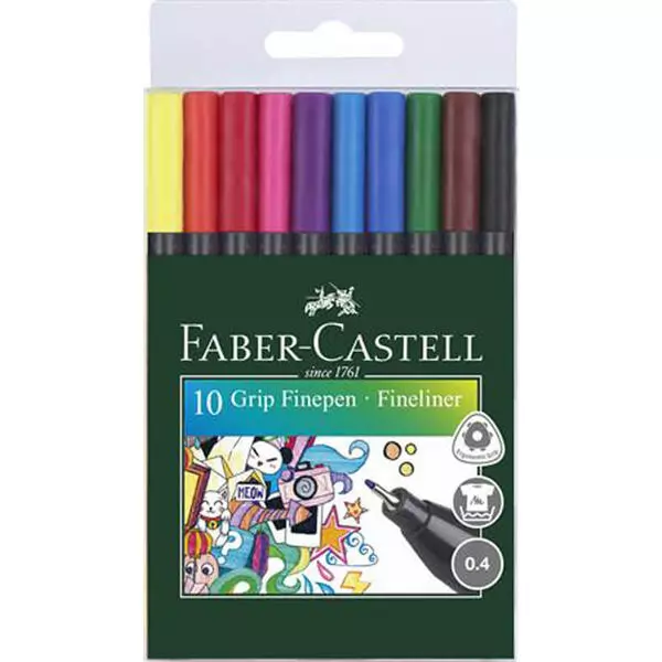 Faber-Castell: Színes tűfilc készlet - 10 db-os