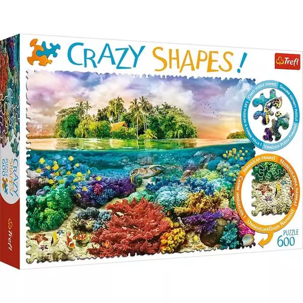 Trefl: Crazy Shapes Insula tropicală - puzzle cu 600 de piese