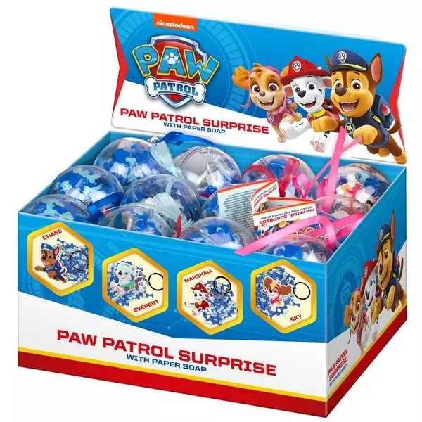 Paw Patrol: breloc surpriză și săpun de hârtie - diferite