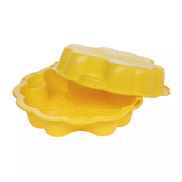 Cutie pentru nisip în formă de margaretă, 2 piese - galben
